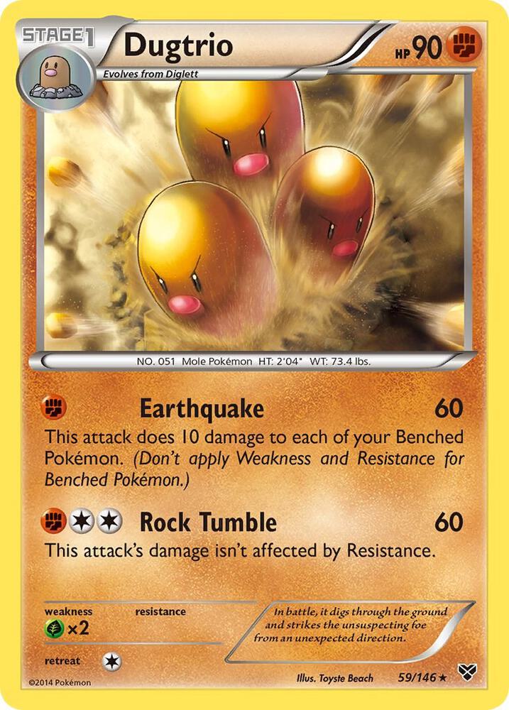 Dugtrio 59/146 card from XY Base Set