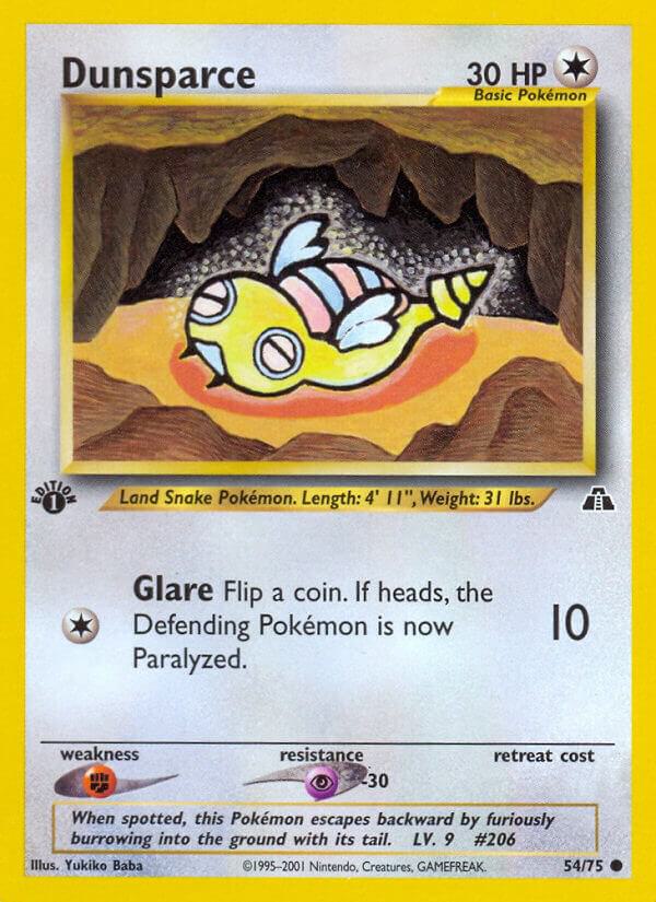Dunsparce 54/75 card from Neo Discovery