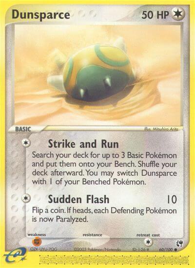 Dunsparce 60/100 card from Sandstorm