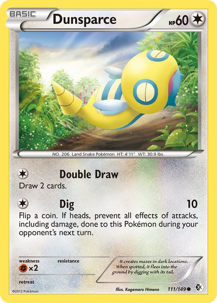 Dunsparce 111/149 card from Boundaries Crossed
