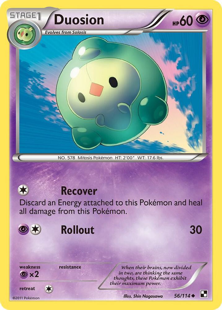 Duosion 56/114 card from Black and White