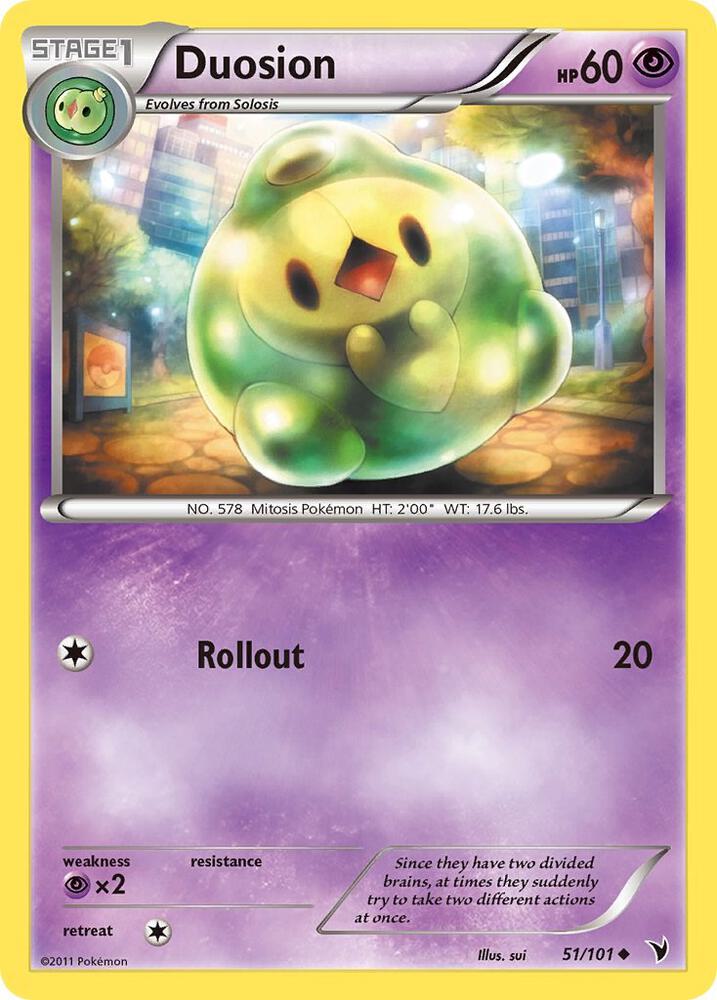 Duosion 51/101 card from Noble Victories