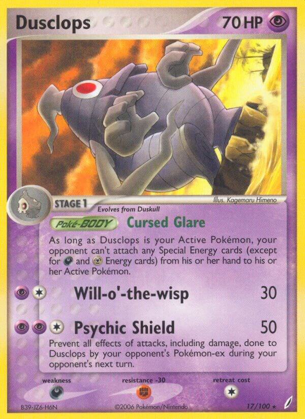 Dusclops 17/100 card from Crystal Guardians