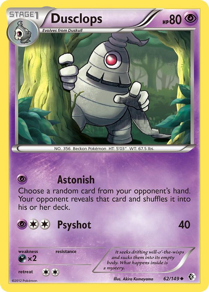 Dusclops 62/149 card from Boundaries Crossed