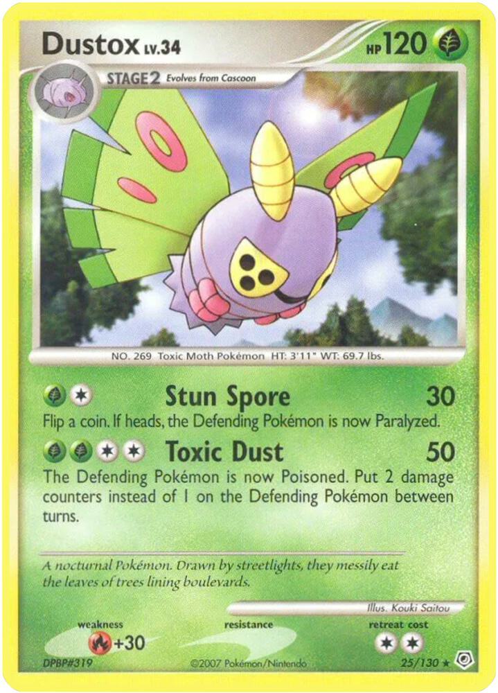 Dustox 25/130 card from Diamond and Pearl