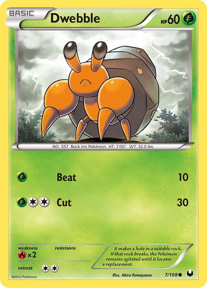 Dwebble 7/108 card from Dark Explorers