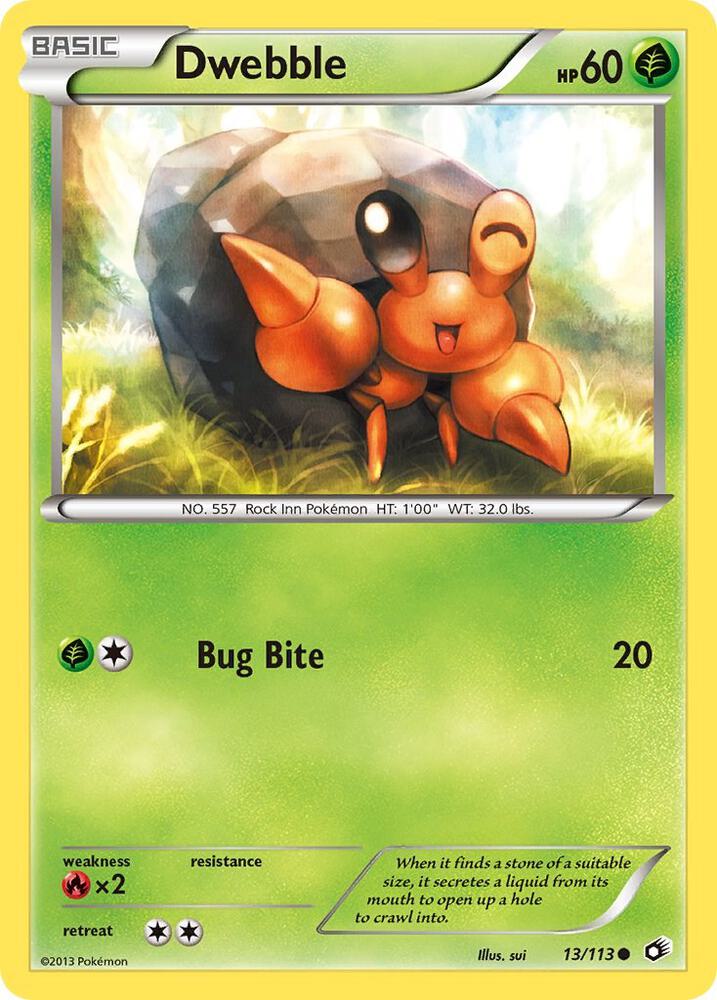 Dwebble 13/113 card from Legendary Treasures