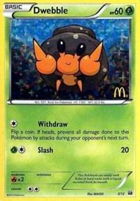 Dwebble - 3/12 003/012 card from McDonald's Promos 2012