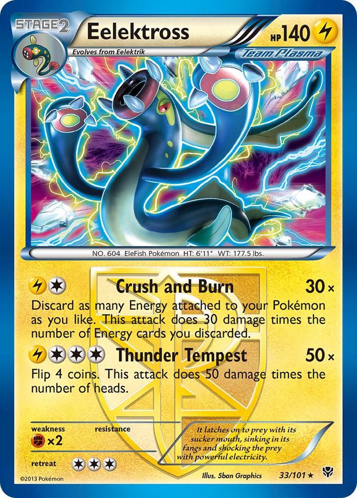 Eelektross (Team Plasma) 33/101 card from Plasma Blast