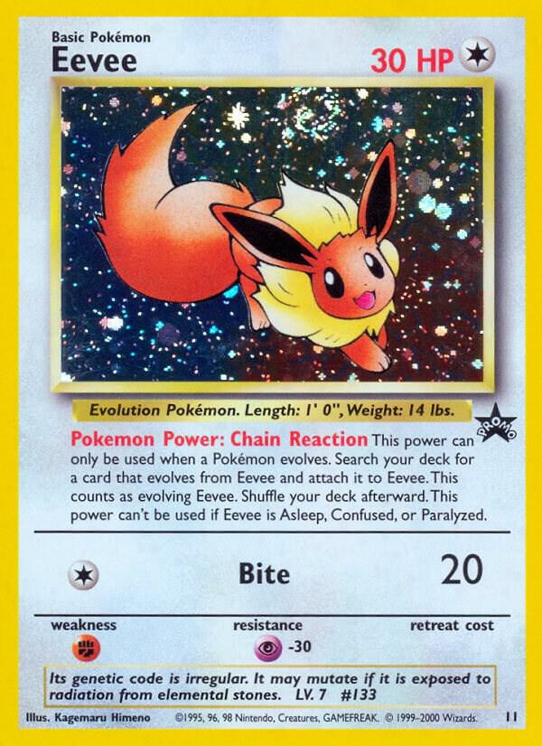 Eevee 11/53 card from WoTC Promo