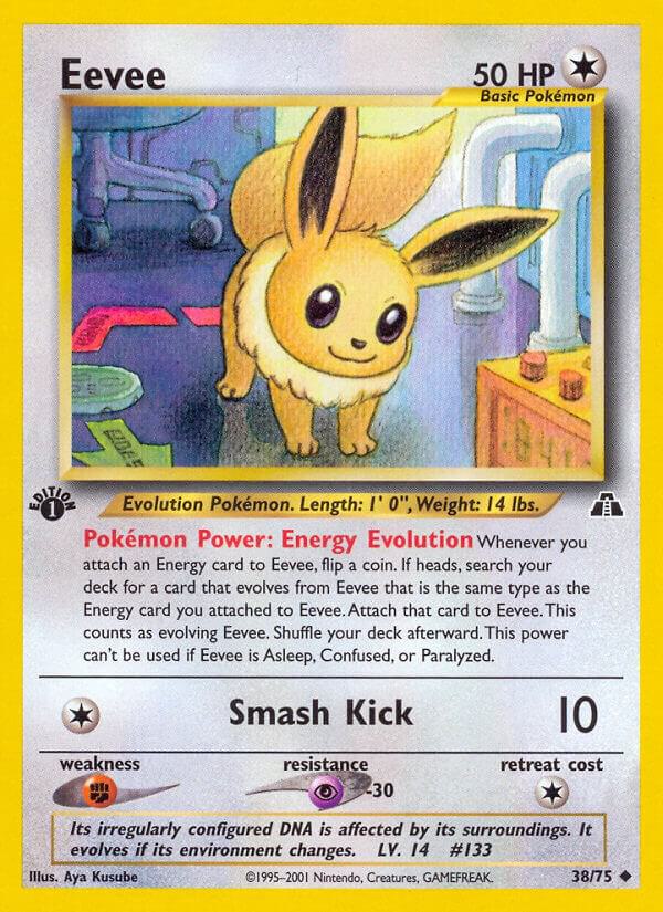 Eevee 38/75 card from Neo Discovery
