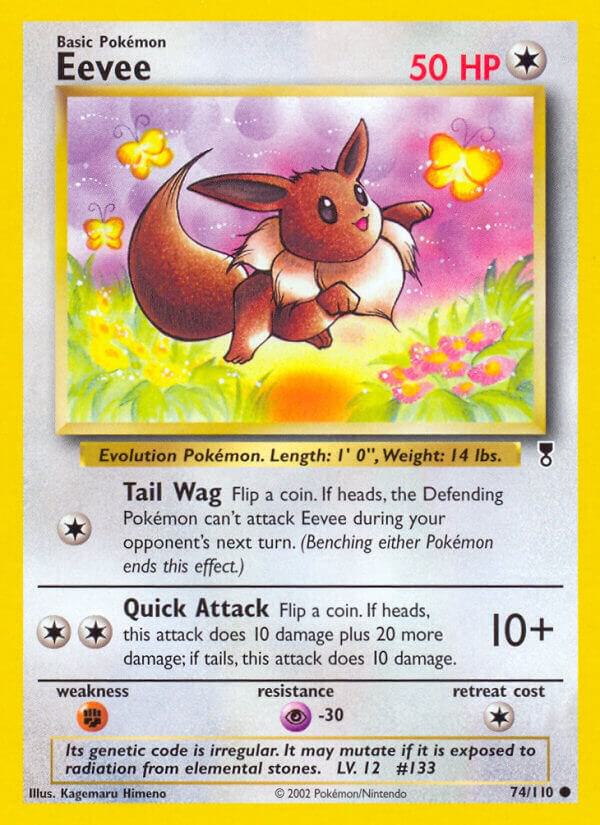 Eevee 074/110 card from Legendary Collection