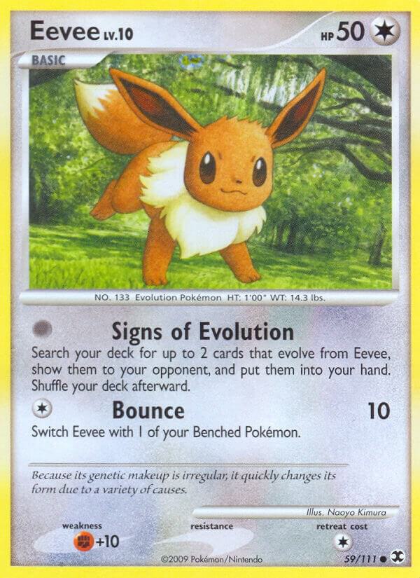 Eevee 59/111 card from Rising Rivals