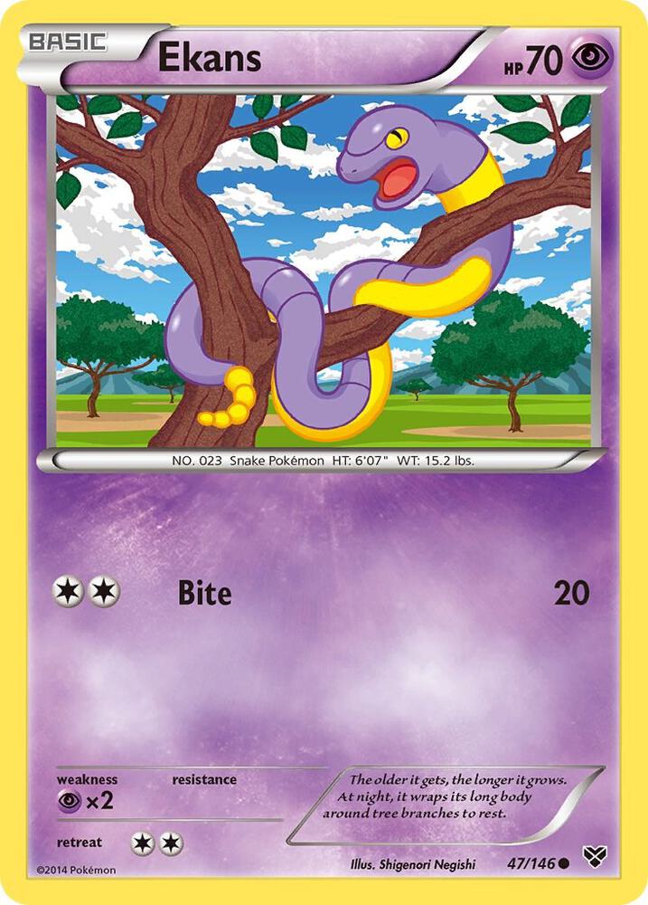 Ekans 47/146 card from XY Base Set