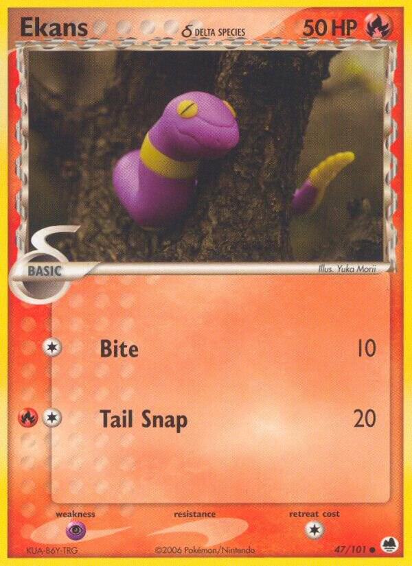 Ekans (Delta Species) 47/101 card from Dragon Frontiers