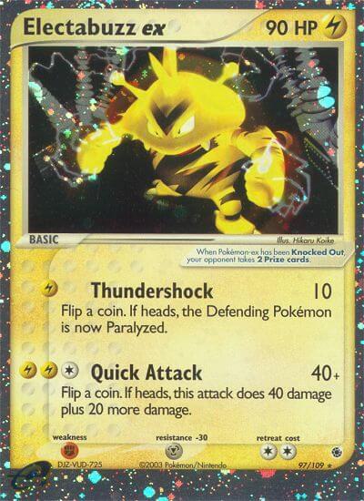 Electabuzz ex 97/109 card from Ruby and Sapphire