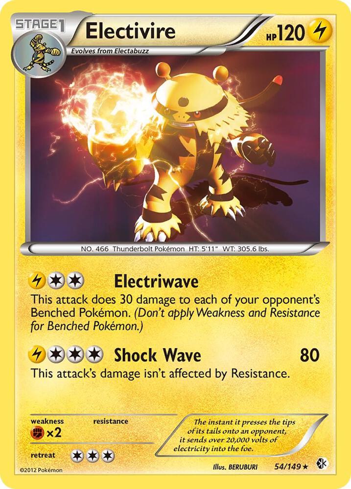 Electivire 54/149 card from Boundaries Crossed