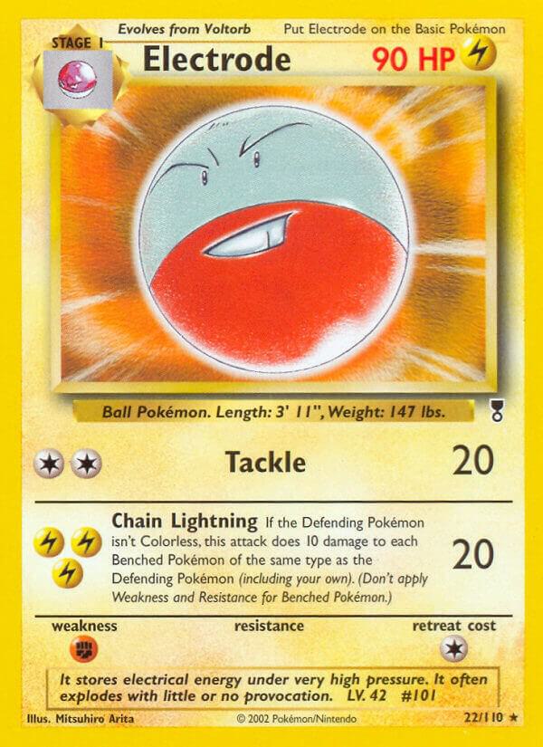 Electrode 022/110 card from Legendary Collection