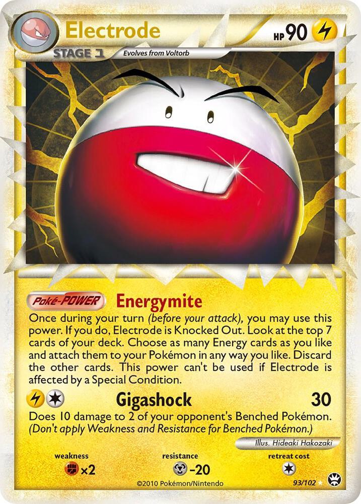 Electrode (Prime) 93/102 card from Triumphant