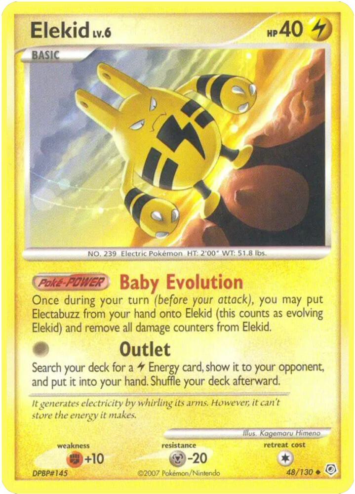 Elekid 48/130 card from Diamond and Pearl