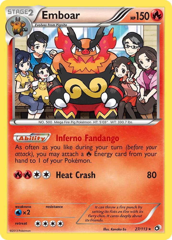 Emboar 27/113 card from Legendary Treasures