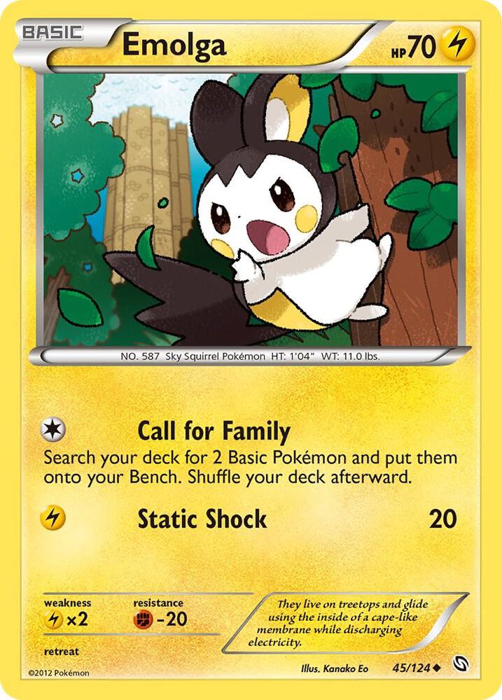 Emolga 45/124 card from Dragons Exalted