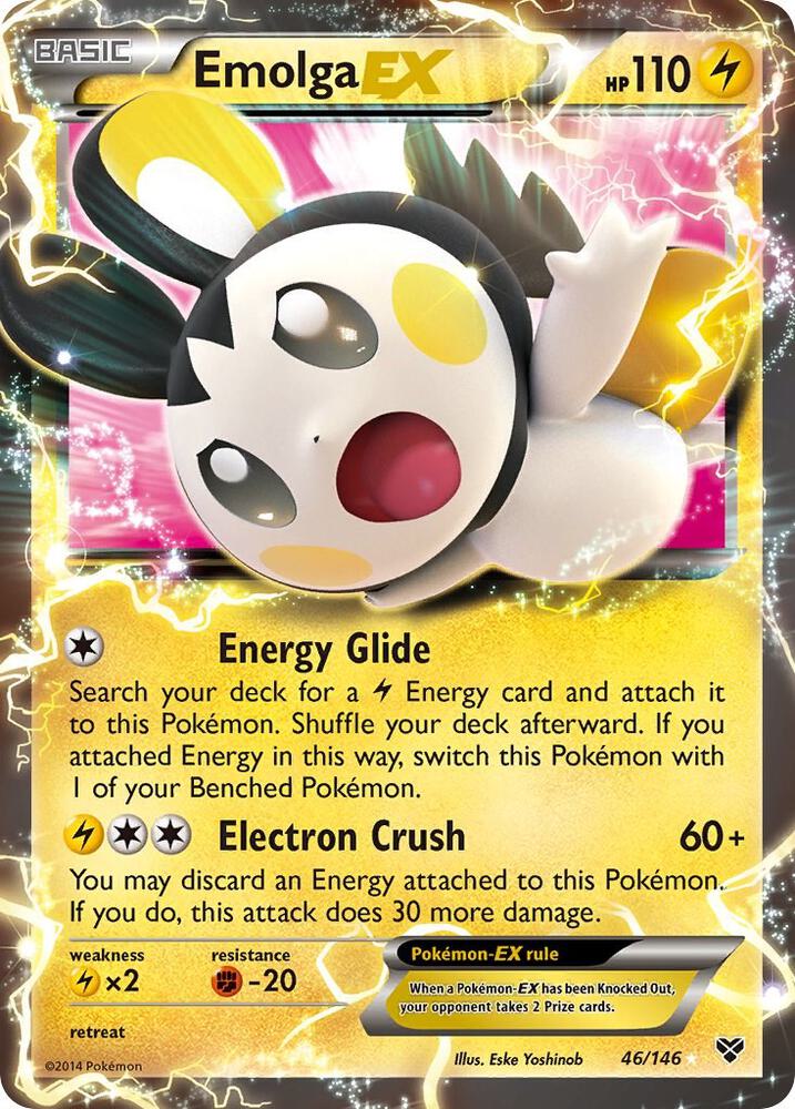 Emolga EX 46/146 card from XY Base Set