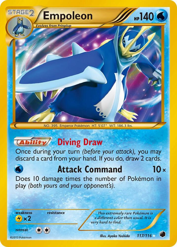 Empoleon (117 Secret Rare) 117/116 card from Plasma Freeze