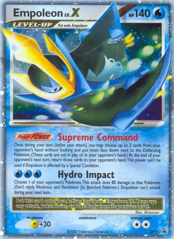 Empoleon LV.X DP11 card from Diamond and Pearl Promos