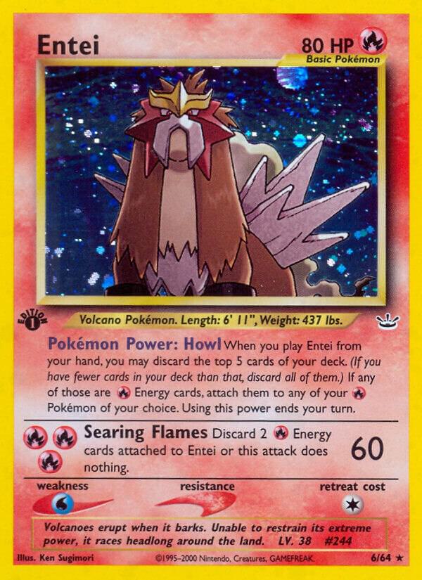 Entei (6) 06/64 card from Neo Revelation