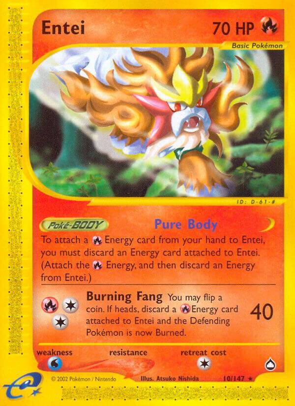 Entei 010/147 card from Aquapolis