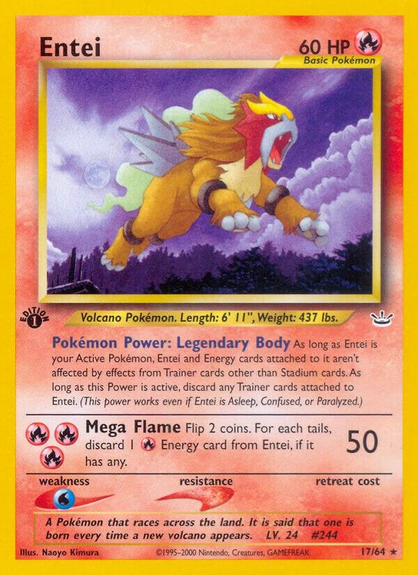 Entei (17) 17/64 card from Neo Revelation