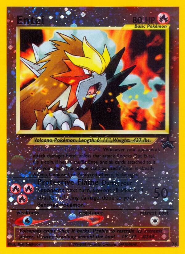 Entei 34/53 card from WoTC Promo