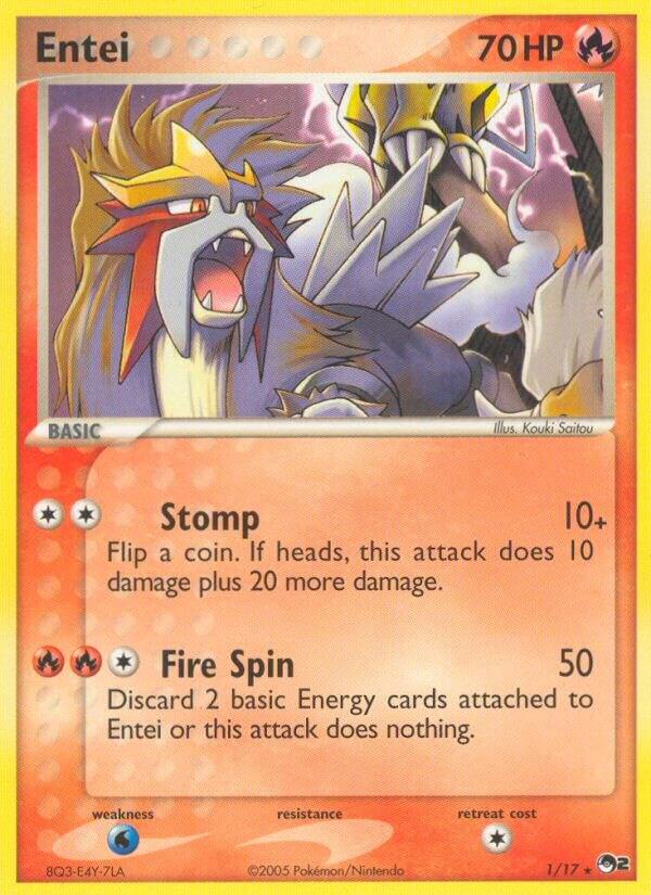 Entei 001/017 card from POP Series 2