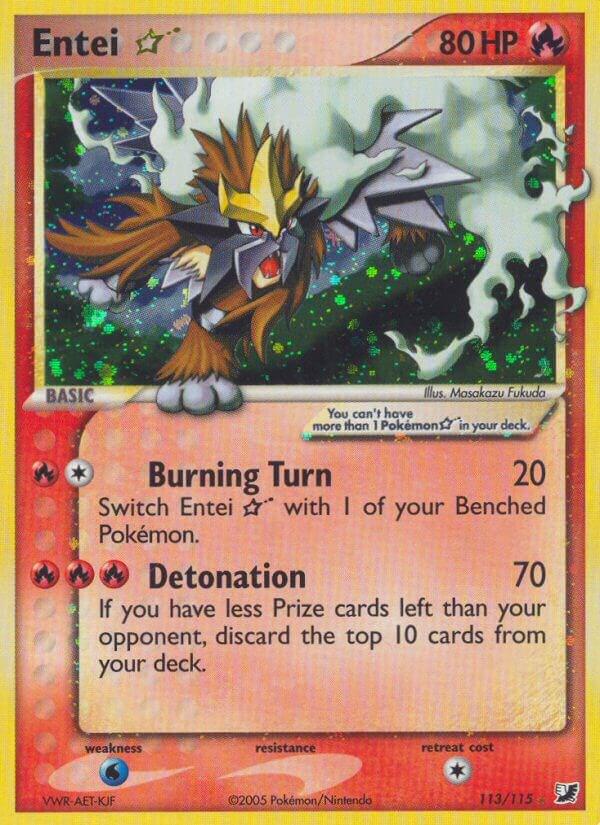 Entei Star 113/115 card from Unseen Forces