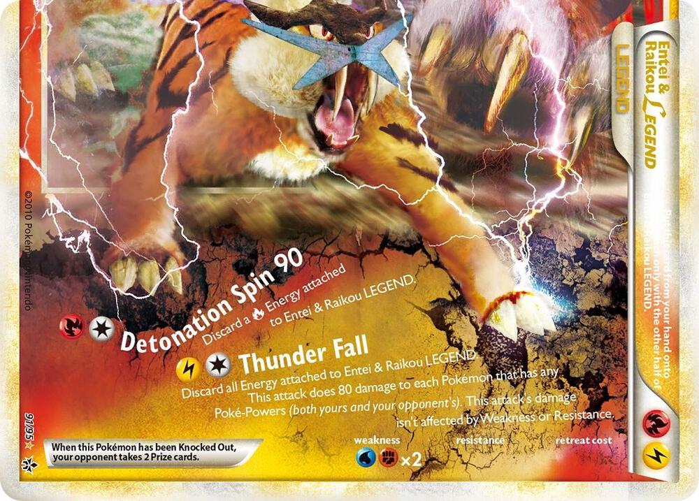 Entei & Raikou Legend (bottom) 91/95 card from Unleashed