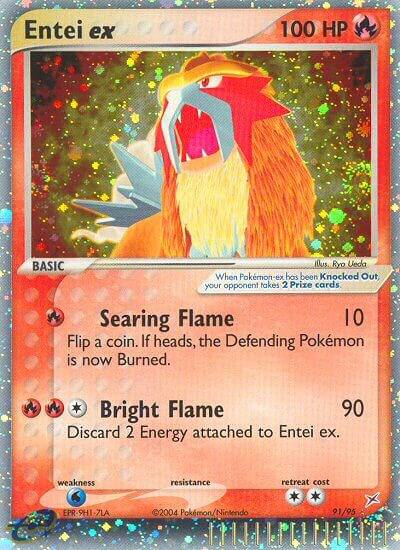 Entei ex 91/95 card from Team Magma vs Team Aqua