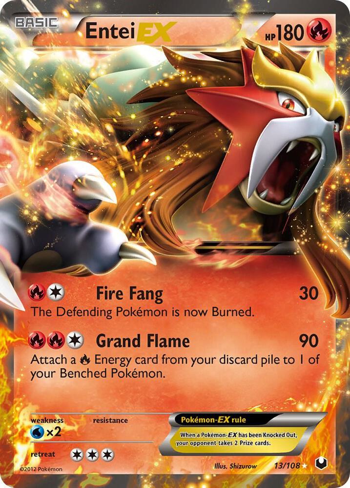 Entei EX 13/108 card from Dark Explorers