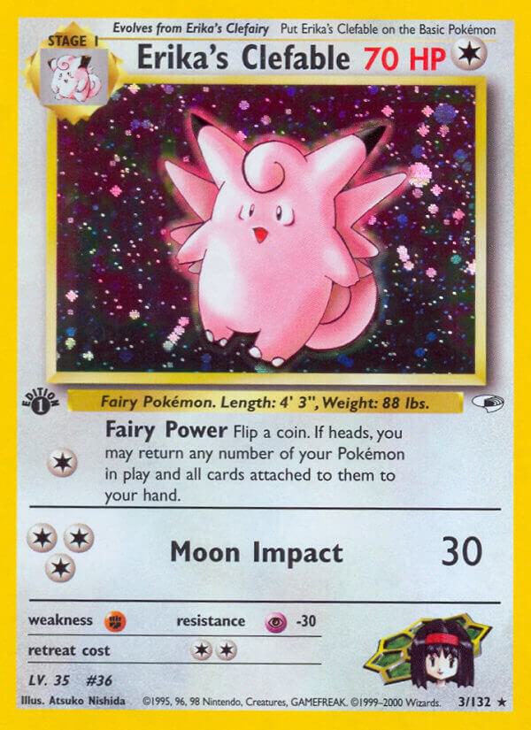 Erika's Clefable 003/132 card from Gym Heroes