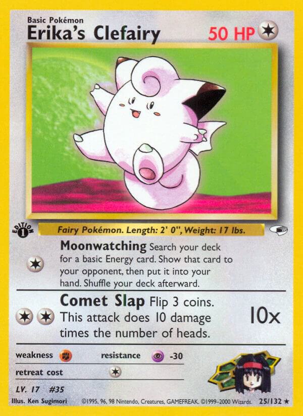 Erika's Clefairy 025/132 card from Gym Heroes