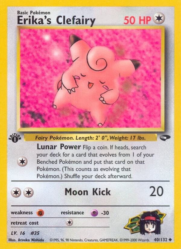 Erika's Clefairy 040/132 card from Gym Challenge