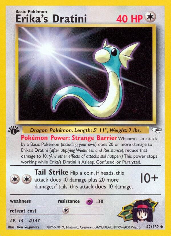 Erika's Dratini 042/132 card from Gym Heroes