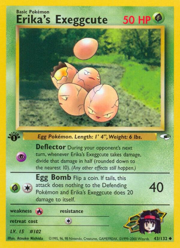 Erika's Exeggcute (43) 043/132 card from Gym Heroes