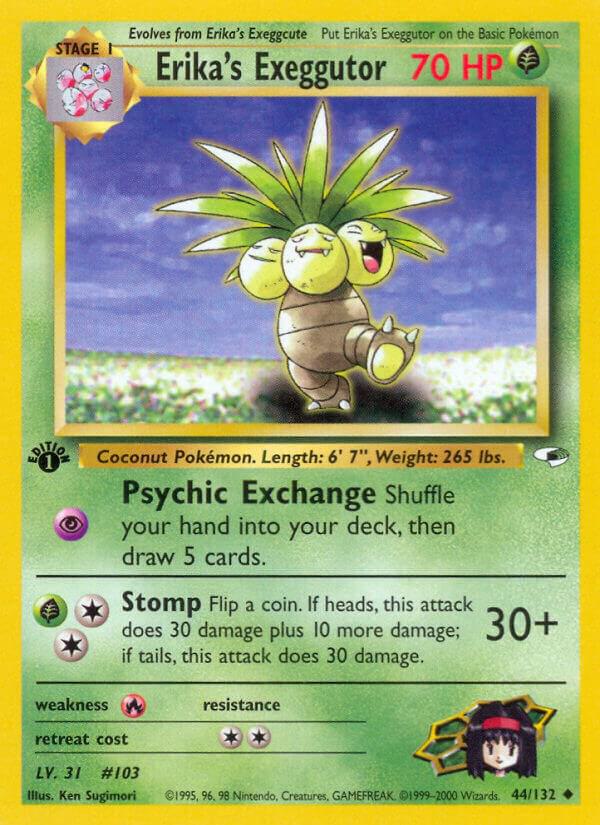 Erika's Exeggutor 044/132 card from Gym Heroes