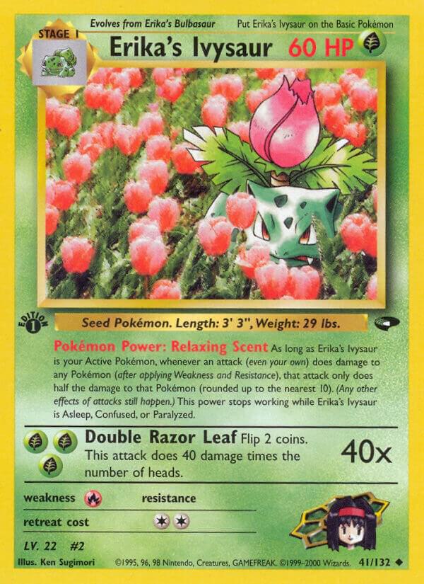 Erika's Ivysaur 041/132 card from Gym Challenge