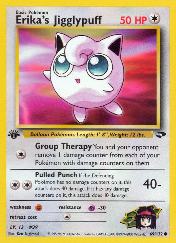 Erika's Jigglypuff 069/132 card from Gym Challenge