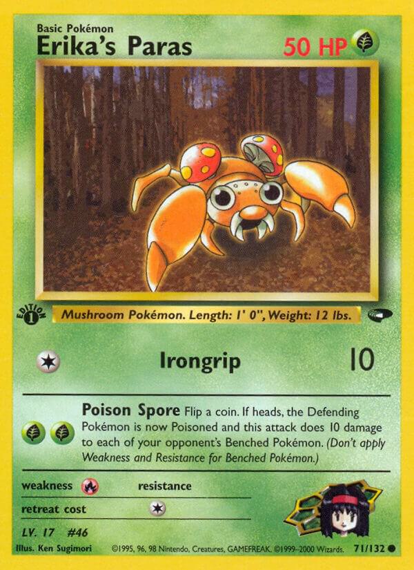 Erika's Paras 071/132 card from Gym Challenge