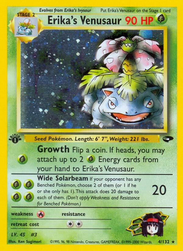 Erika's Venusaur 004/132 card from Gym Challenge