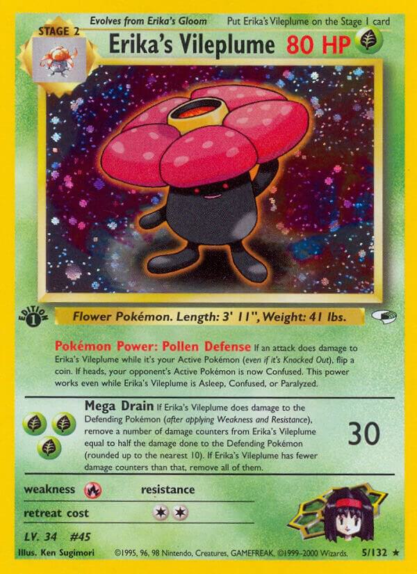 Erika's Vileplume 005/132 card from Gym Heroes