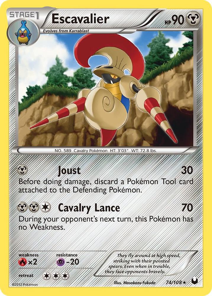 Escavalier 74/108 card from Dark Explorers